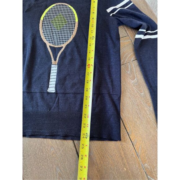 L'ETOILE SPORT Racquet Sweater in Navy, Red, White Size Small - Picture 7 of 7